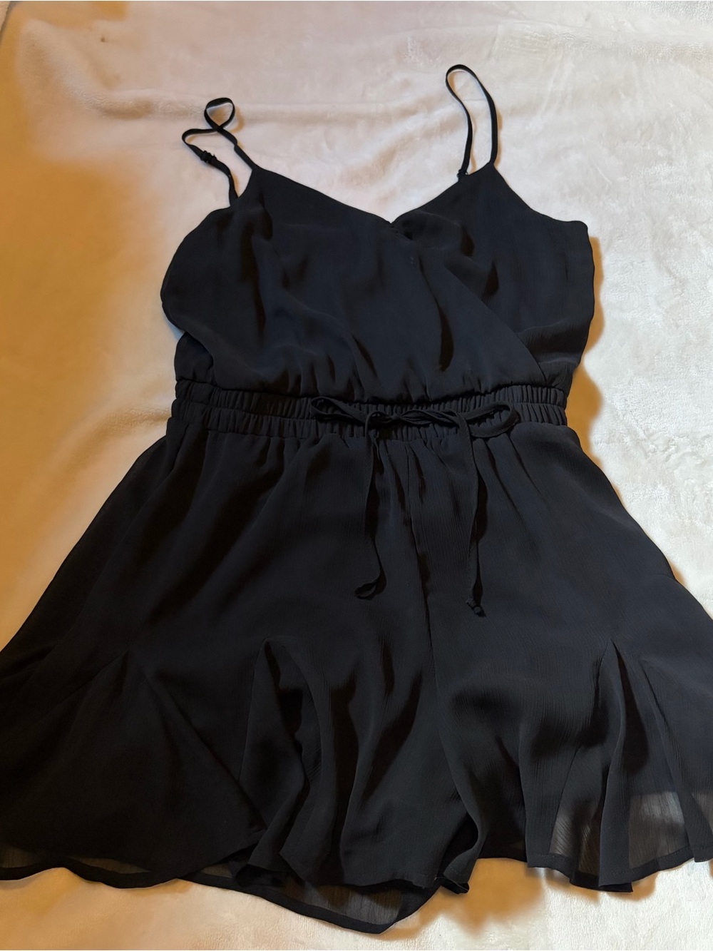 Francesca's Collections Black Mini Dress Romper